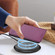 iPhone 16e / 17e RC01 Dual-Folded Magnetic Suction RFID Leather Phone Case - Violet