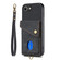 iPhone 16e / 17e Retro Card Wallet Fold Leather Phone Case with Strap - Black