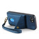 iPhone 16e / 17e Retro Card Wallet Fold Leather Phone Case with Strap - Blue