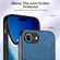 iPhone 16e / 17e Retro Card Wallet Fold Leather Phone Case with Strap - Blue