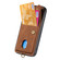 iPhone 16e / 17e Retro Card Wallet Fold Leather Phone Case with Strap - Brown