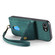 iPhone 16e / 17e Retro Card Wallet Fold Leather Phone Case with Strap - Green