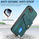 iPhone 16e / 17e Retro Card Wallet Fold Leather Phone Case with Strap - Green