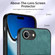 iPhone 16e / 17e Retro Card Wallet Fold Leather Phone Case with Strap - Green