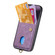 iPhone 16e / 17e Retro Card Wallet Fold Leather Phone Case with Strap - Purple