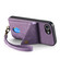 iPhone 16e / 17e Retro Card Wallet Fold Leather Phone Case with Strap - Purple