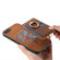 iPhone 16e / 17e Retro Cross Leather Ring Side Insert Card Bag MagSafe Phone Case - Brown