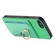 iPhone 16e / 17e Retro Cross Leather Ring Side Insert Card Bag MagSafe Phone Case - Green