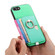 iPhone 16e / 17e Retro Cross Leather Ring Side Insert Card Bag MagSafe Phone Case - Green