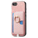 iPhone 16e / 17e Retro Cross Leather Ring Side Insert Card Bag MagSafe Phone Case - Pink