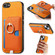 iPhone 16e / 17e Retro Cross Leather Ring Side Insert Card Bag MagSafe Phone Case - Yellow