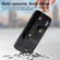 iPhone 16e / 17e Retro Cross Wristband Wallet Leather Back Phone Case - Black