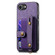 iPhone 16e / 17e Retro Cross Wristband Wallet Leather Back Phone Case - Purple