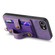 iPhone 16e / 17e Retro Cross Wristband Wallet Leather Back Phone Case - Purple