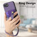iPhone 16e / 17e Retro Cross Wristband Wallet Leather Back Phone Case - Purple