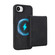 iPhone 16e / 17e Retro Faux Leather Detachable Spring Loaded Card Bag Magnetic RFID Phone Case - Black