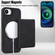 iPhone 16e / 17e Retro Faux Leather Detachable Spring Loaded Card Bag Magnetic RFID Phone Case - Black