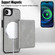 iPhone 16e / 17e Retro Faux Leather Detachable Spring Loaded Card Bag Magnetic RFID Phone Case - Gray