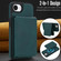 iPhone 16e / 17e Retro Faux Leather Detachable Spring Loaded Card Bag Magnetic RFID Phone Case - Green