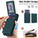 iPhone 16e / 17e Retro Faux Leather Detachable Spring Loaded Card Bag Magnetic RFID Phone Case - Green
