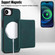 iPhone 16e / 17e Retro Faux Leather Detachable Spring Loaded Card Bag Magnetic RFID Phone Case - Green