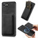 iPhone 16e / 17e Retro Leather Card Bag Magnetic Phone Case - Black