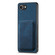 iPhone 16e / 17e Retro Leather Card Bag Magnetic Phone Case - Blue