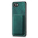 iPhone 16e / 17e Retro Leather Card Bag Magnetic Phone Case - Green