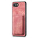 iPhone 16e / 17e Retro Leather Card Bag Magnetic Phone Case - Pink