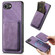 iPhone 16e / 17e Retro Leather Card Bag Magnetic Phone Case - Purple