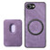 iPhone 16e / 17e Retro Leather Card Bag Magnetic Phone Case - Purple