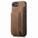 iPhone 16e / 17e Retro Leather Zipper Wallet Back Phone Case - Brown