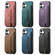 iPhone 16e / 17e Retro Leather Zipper Wallet Back Phone Case - Purple