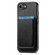 iPhone 16e / 17e Retro Magsafe Card Bag PU Back Cover Phone Case - Black