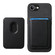 iPhone 16e / 17e Retro Magsafe Card Bag PU Back Cover Phone Case - Black