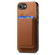 iPhone 16e / 17e Retro Magsafe Card Bag PU Back Cover Phone Case - Brown
