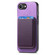 iPhone 16e / 17e Retro Magsafe Card Bag PU Back Cover Phone Case - Purple