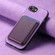iPhone 16e / 17e Retro Magsafe Card Bag PU Back Cover Phone Case - Purple