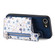 iPhone 16e / 17e Retro Painted Zipper Wallet Back Phone Case - Blue