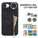 iPhone 16e / 17e Retro Ring and Zipper RFID Card Slot Phone Case - Black