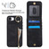 iPhone 16e / 17e Retro Ring and Zipper RFID Card Slot Phone Case - Black