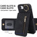 iPhone 16e / 17e Retro Ring and Zipper RFID Card Slot Phone Case - Black