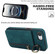 iPhone 16e / 17e Retro Ring and Zipper RFID Card Slot Phone Case - Blue