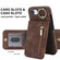 iPhone 16e / 17e Retro Ring and Zipper RFID Card Slot Phone Case - Brown