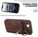 iPhone 16e / 17e Retro Ring and Zipper RFID Card Slot Phone Case - Brown