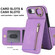 iPhone 16e / 17e Retro Ring and Zipper RFID Card Slot Phone Case - Purple