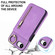 iPhone 16e / 17e Retro Ring and Zipper RFID Card Slot Phone Case - Purple