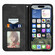 iPhone 16e / 17e Retro Skin Feel Magnetic Leather Phone Case - Black