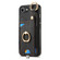 iPhone 16e / 17e Retro Skin-feel Ring Card Bag Phone Case with Hang Loop - Black