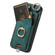 iPhone 16e / 17e Retro Skin-feel Ring Card Bag Phone Case with Hang Loop - Green